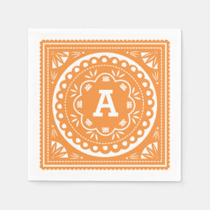 Papel Picado Paper Napkins - Orange