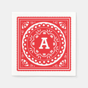 Papel Picado Paper Napkins - Red