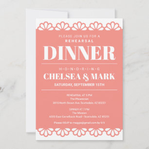 Papel Picado Rehearsal Dinner Invitation