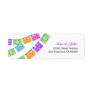 Papel Picado Return Address Labels