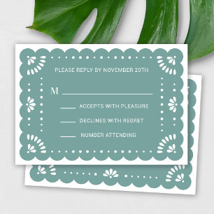 Papel Picado Style Mexican RSVP Card