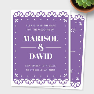 Papel Picado Style Save The Date Card