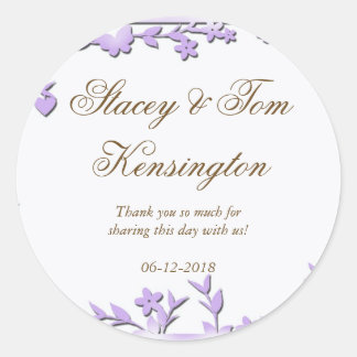 Papel Picado Wedding Invitation - Lovely Doves Classic Round Sticker