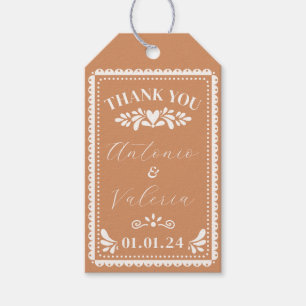 Papel Picado Wedding Thank You Party Favour Tags