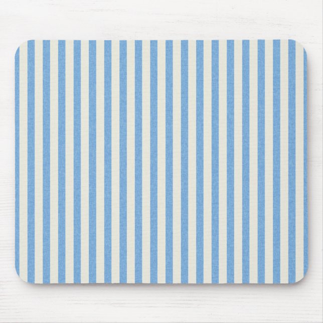 paper152 LIGHT BLUE WHITE PAPER STRIPES PATTERN BA Mouse Mat (Front)