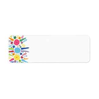PAPER558 BRIGHT COLORFUL HAPPY FLOWERS CARTOON MEX