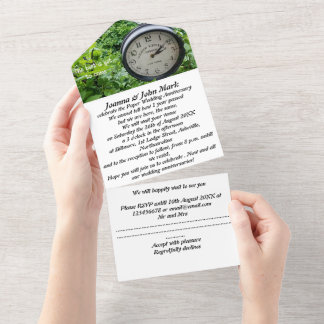 paper 1st wedding anniversary invitation  motto