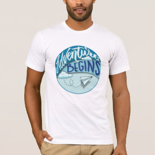 Paper aeroplane Adventure begins T-Shirt