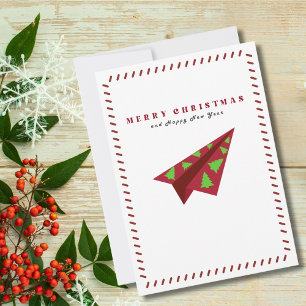 Paper Aeroplane Christmas Tree minimalist Custom