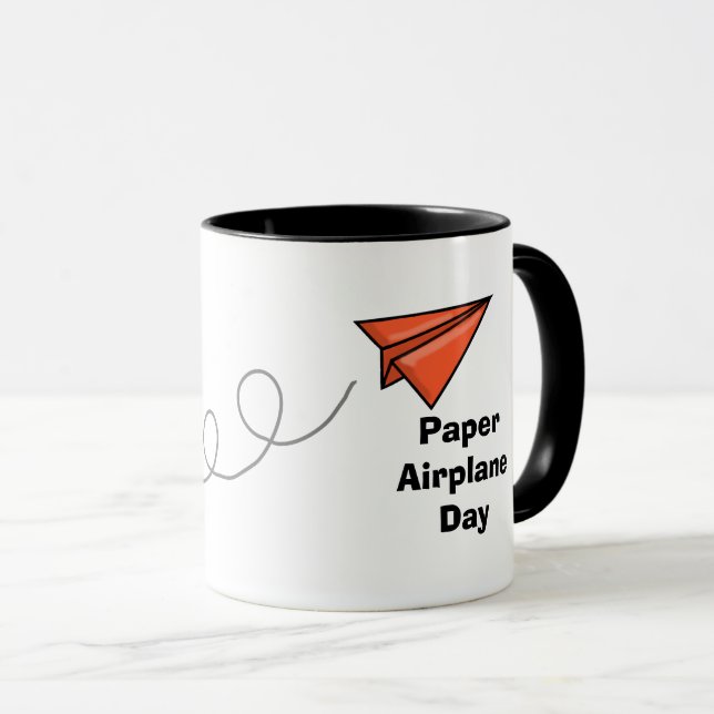 Paper Aeroplane Day Mug (Front Right)