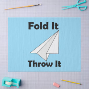 Paper Aeroplane Fold It Throw It Tissue Paper