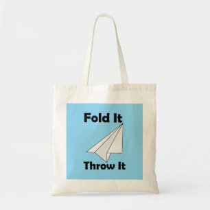 Paper Aeroplane Fold It Throw It Tote Bag