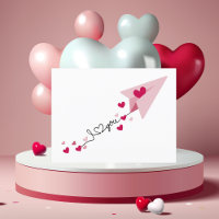 Paper Aeroplane Hearts Love You Valentine's Day
