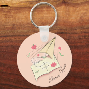 Paper Aeroplane Keychain   Fly Away