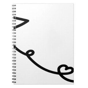 Paper aeroplane line art paper notebook