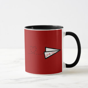 Paper Aeroplane Love Letter Mug