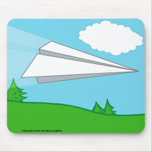 Paper Aeroplane Mousepad