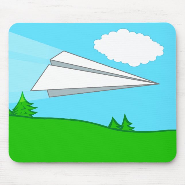 Paper Aeroplane Mousepad (Front)