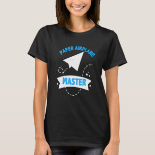 Paper Aeroplane Origami For Kids Aviation Master T-Shirt