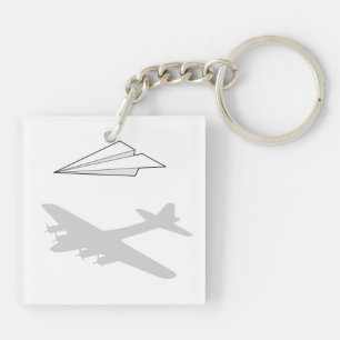 Paper Aeroplane Overactive Imagination Key Ring