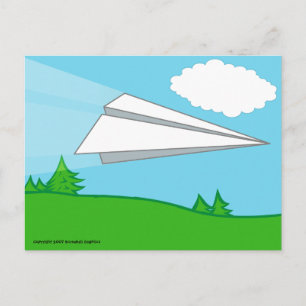 Paper Aeroplane Postcard