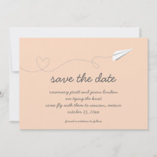 Paper Aeroplane Save the Date