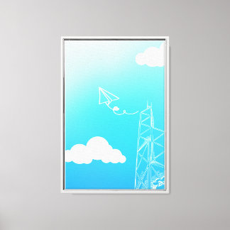 Paper Aeroplanes from a City Canvas Print