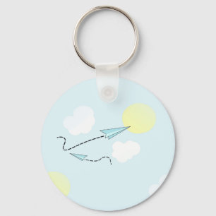 paper aeroplanes key ring