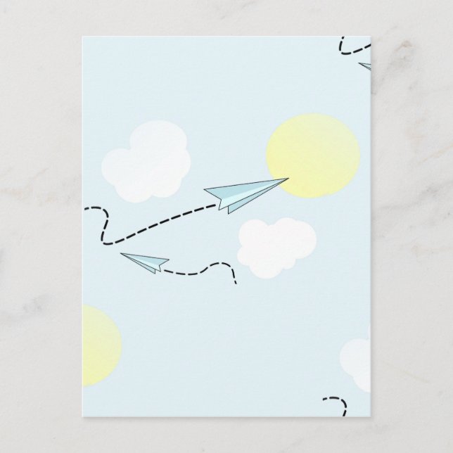 paper aeroplanes postcard (Front)