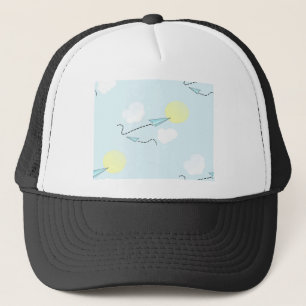 paper aeroplanes trucker hat