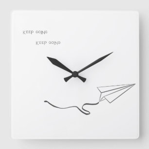 Paper Airplane clock