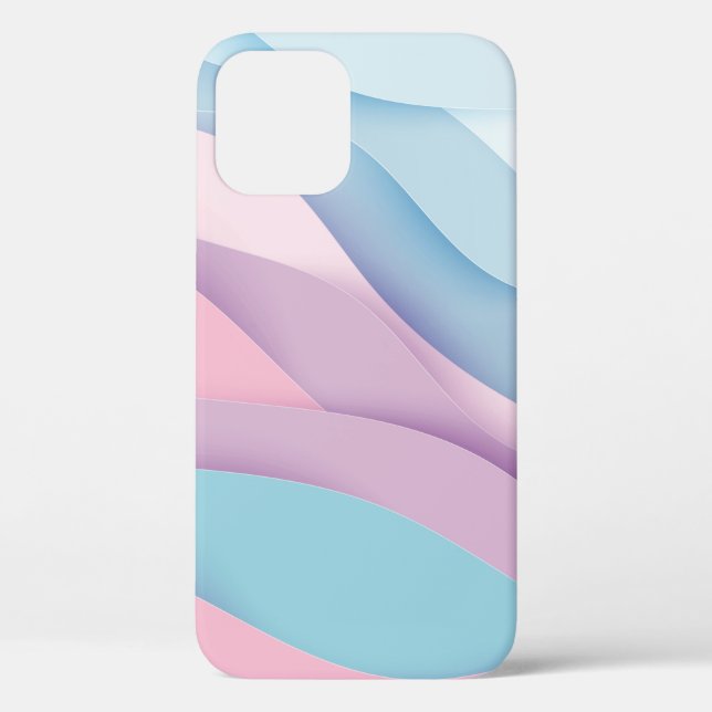 Paper art cartoon abstract waves. Paper carve back Case-Mate iPhone Case (Back)