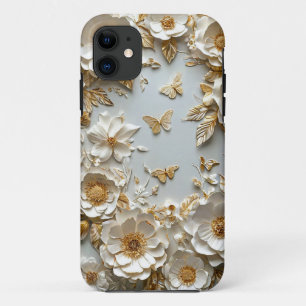 Paper art flowers iPhone 11 case