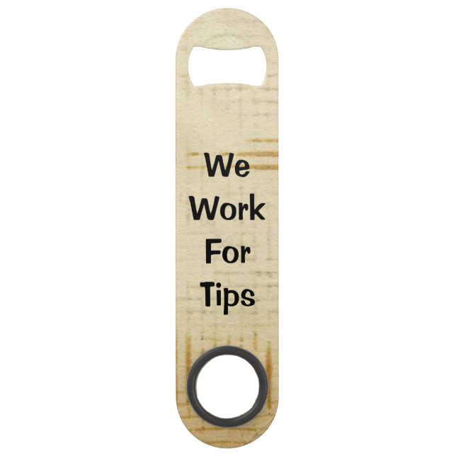 Paper Background Pattern Brown We Work For Tips (Front)