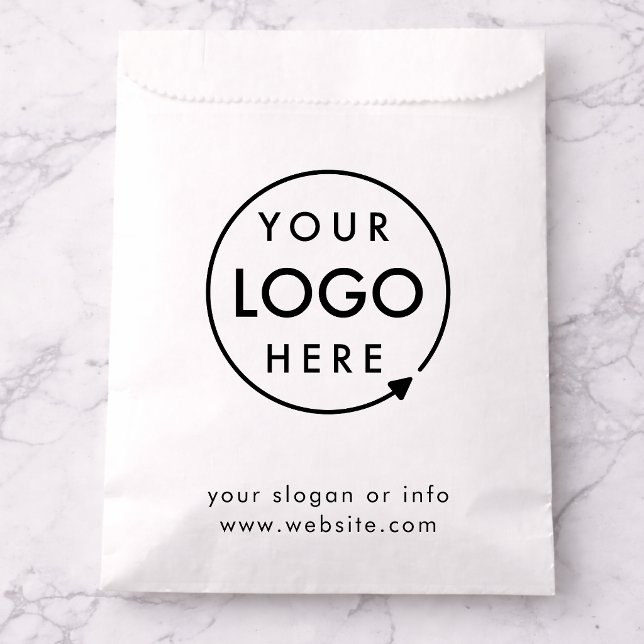 Paper Bags | Branded Business Gift Bag Template (Minimalist company branded favor bags for small business gifting, brand events & promotional swag)