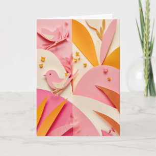 Paper Bird Garden Card