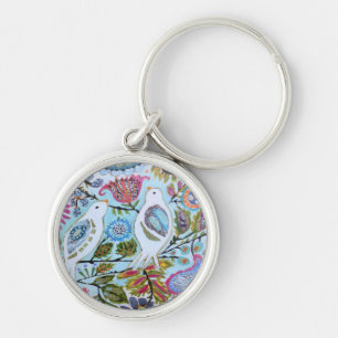 Paper Birds I Key Ring