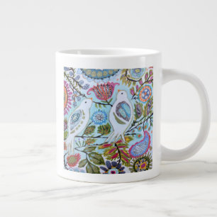 Paper Birds I Large Coffee Mug