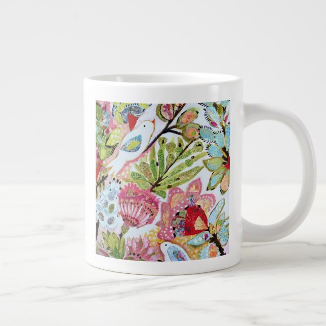 Paper Birds II Large Coffee Mug (Right)