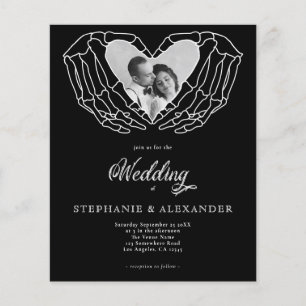 PAPER Black Gothic Photo Skeleton Hands Wedding