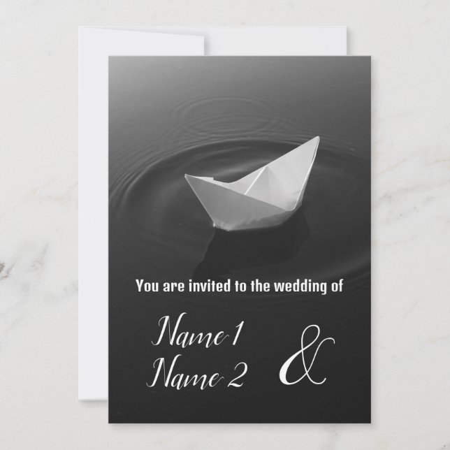 Paper Boat Odyssey Invitation (Front)