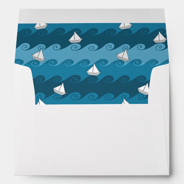 Paper Boats Pattern Envelopes (Back (Bottom))