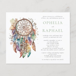 PAPER Boho Colourful Dreamcatcher Wedding Sage