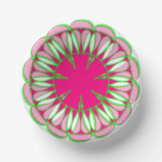 paper bowl bright pink and green paper plate