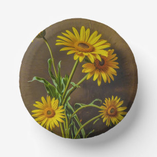Paper Bowl (Yellow Daisies) Plate