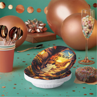 Paper Bowls 7" Jesus Resurrection Paper Cut Art Plate