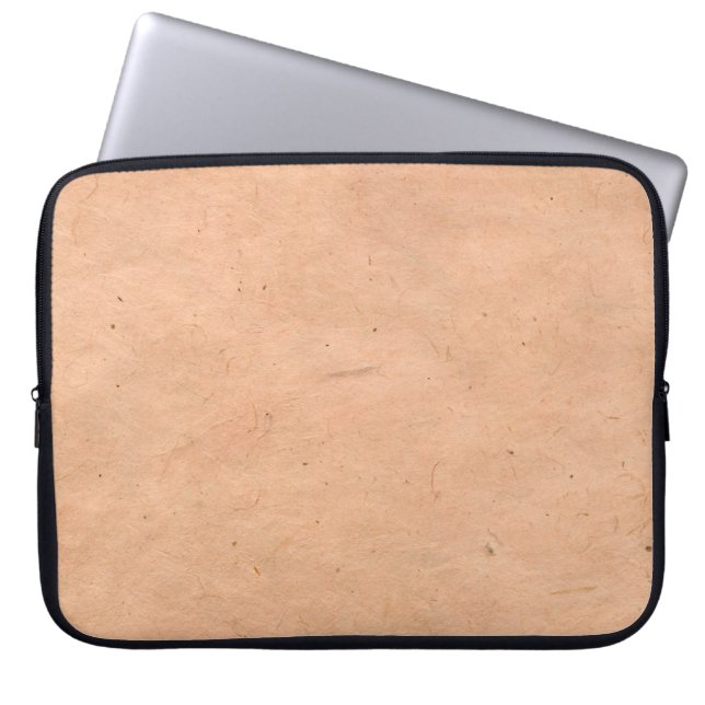 Paper brown pink handmade laptop sleeve (Front)