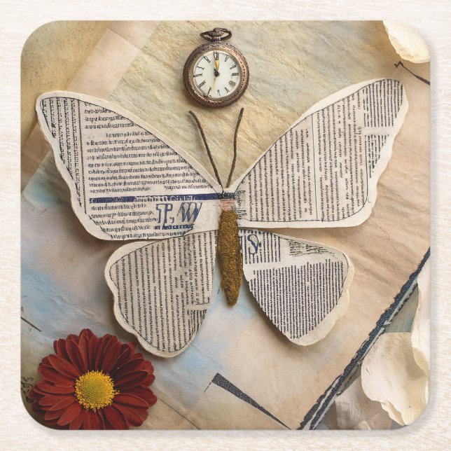 Paper Butterfly Coaster (Front)