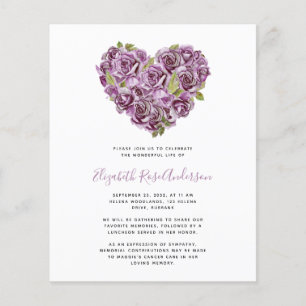 PAPER Celebration of Life Invitation   Hydrangea