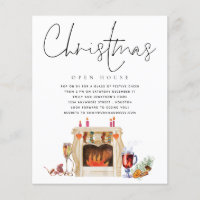 PAPER | Christmas Open House Fireplace Invitation